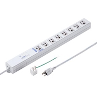125V/15Ax2mPC連動タップ(8口/ライン型)