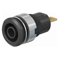 φ4mm/M12パネルマウントソケット(黒)