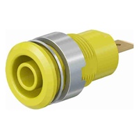 φ4mm/M12パネルマウントソケット(黄)