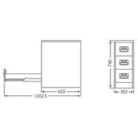 302x620x740mm/3段キャビネット_選択画像03