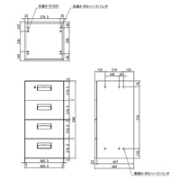 450x450x890mm/4段キャビネット_選択画像03