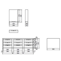 858x352x273/3列･3段キャビネット(トレー型_選択画像03