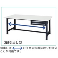 1500x750x735/500kgワークベンチ(2段引出し_選択画像03