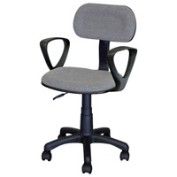 ワークチェアー(グレー/肘付)