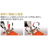 1805x465x400mmベンチ(担架兼用/オレンジ)_選択画像02