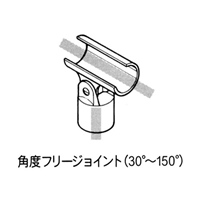 パイプ棚用2方向プラスチックジョイント(黒_選択画像02