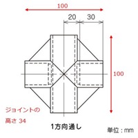 パイプ棚用4方向プラスチックジョイント(IV_選択画像04