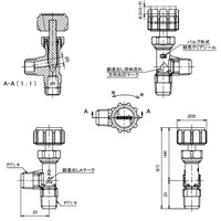 R1/4 inxR1/4 inニードルバルブ(アングル型_選択画像04