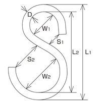 23x2mmSフック(ステンレス製/10個)_選択画像04