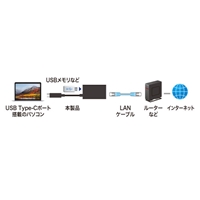 LANアダプター(TypeC/USBポート付/ブラック_選択画像02