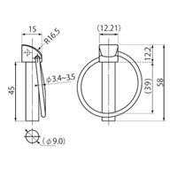 9.0×45mm リンチピン(三価ホワイト/3本)_選択画像03