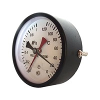 0- 120度/0-1.0MPa/φ100mm 水高計(横型)
