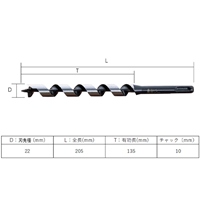 22.0x205mm 木工用ドリルビット(SDSプラス)_選択画像03