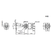 125V/6A単極双投トグルスイッチ(レバーlock_選択画像02