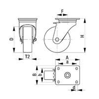 100mm キャスター(自在金具･後輪ブレーキ)_選択画像02