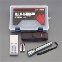 [単3x2本]フラッシュライト/LED(充電池Set)