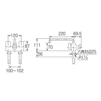 G1/2 in 2ハンドルシャワー付混合栓_選択画像03