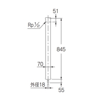 Rp1/2 in 水栓柱(70角/下給水)_選択画像02