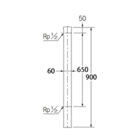 Rp1/2 in水栓柱(ステンレス製/60角/横給水)_選択画像02