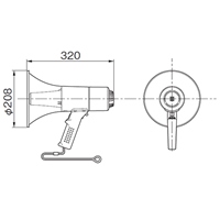 15W メガホン(ホイッスル音付)_選択画像03