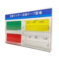 500x330玉掛ワイヤー点検標識(みぎあし板