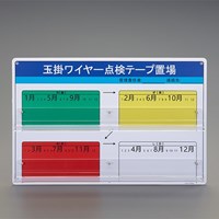 500x330玉掛ワイヤー点検標識(みぎあし板