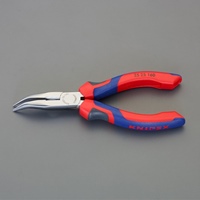 160ラジオペンチ(グリップ/メッキ/40゜先曲