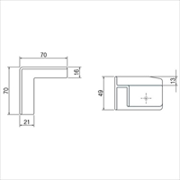70x70プラダンコーナーset黒(L2+R2/導電_選択画像02