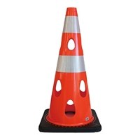 φ360x700 穴あきカラーコーン(レッド/5本)