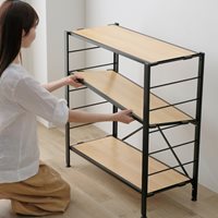 760x345x802 連結式スチールラック(木天板)_選択画像03