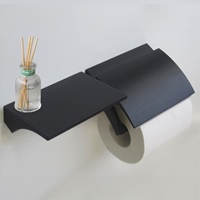 トイレットペーパーホルダー(棚付/マット黒_選択画像02
