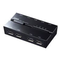 USB2.0USB切替器(4回路/ハブ/マグネット付)