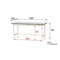 1500x600x740ワークテーブル(防塵室対応)_選択画像04