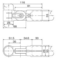 Piperack用2方向フリーメタルジョイント2組_選択画像04