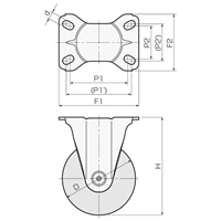 150キャスター(ゴム車/固定/ステンレス製)_選択画像04