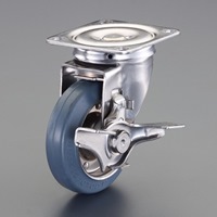 100キャスター(ゴム車/自在/ストッパー/SUS