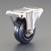 75キャスター(ゴム車/固定/ステンレス製)