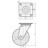150mm キャスター(ゴム車/自在/SUS製)_選択画像03