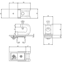 17H鋼用ブラケット/360度向自在(30mmレール_選択画像04