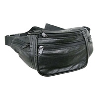 195x 80x140mm ウエストポーチ(ブラック)