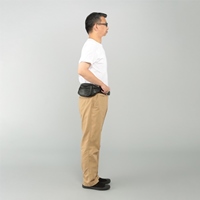 195x 80x140mm ウエストポーチ(ブラック)_選択画像02