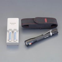 単3x2/LEDフラッシュライト(充電池Set/黒