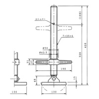 35x400mm/130x130mm 自在ジャッキベース_選択画像03