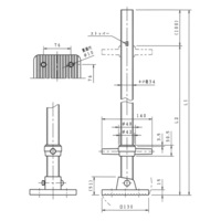 34x400/130x130mm自在ジャッキベース(中空)_選択画像03