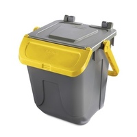 25L ダストボックス(フタロック付/黄)