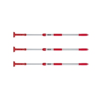 1110-1800mm 伸縮モップハンドル[赤/3本]