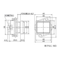 AC100V LED表示灯(角形･橙)_選択画像02