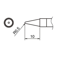 R0.5mm　交換用こて先