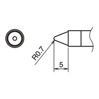 R0.7mm　交換用こて先