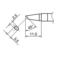 2.5mm　交換用こて先